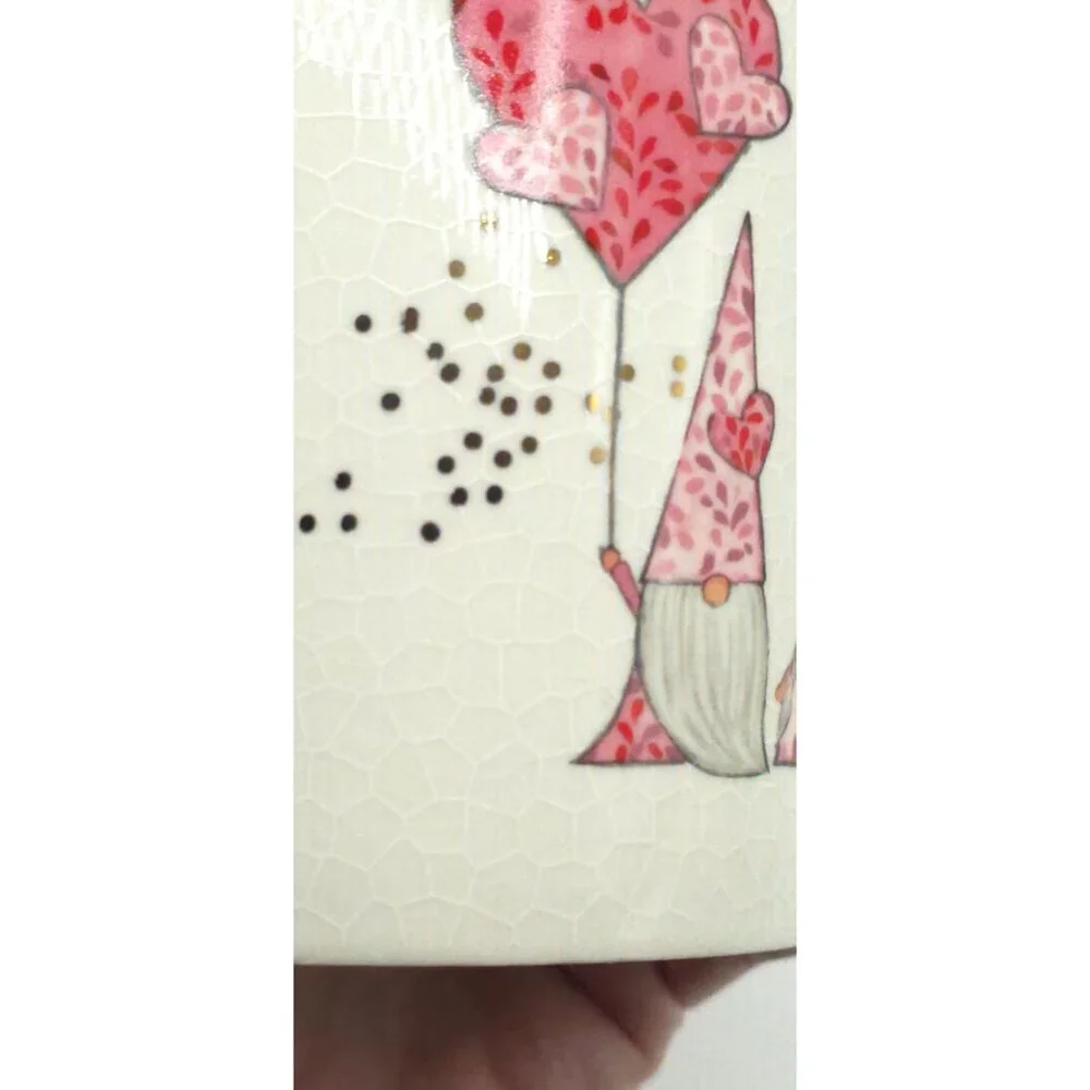 Whimsical Gnome Love Heart Coffee Mug With Romantic Valentines Design - Picture 4 of 7